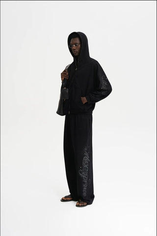 [MASONPRINCE] Bear Crystal Hoodie & Sweatpants Set