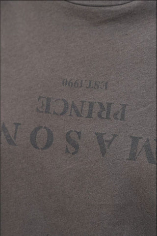 [MASONPRINCE] Mirror Logo Print Slim Fit T-Shirt