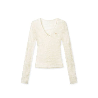 [NOTAWEAR] Wool V-Neck Slim Fit Knit Top