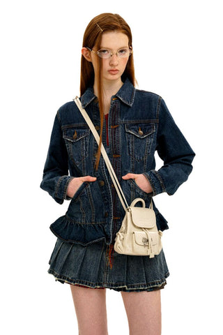[Moromoro2] Washed Denim Fringe  Collection