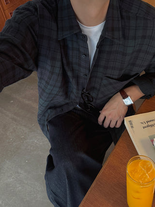 Rhythm Double-Layered Oversized Check Shirt
