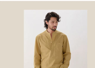 [CULTUM] Cotton Stand Collar Shirt/Shorts