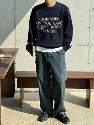 FROM NOW Intarsia Soft Knit