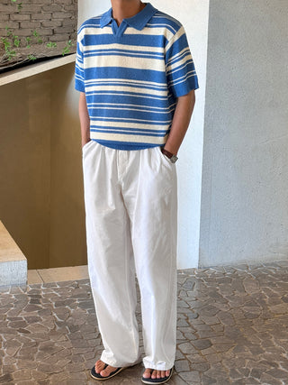Libero Pigment Linen Long Wide Pants