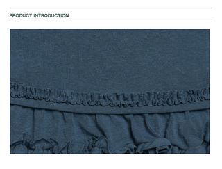 [Moromoro2] Double-layer Lace Hem T-shirt