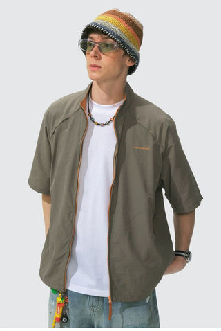 [Monterest] Stand Collar Breathable Zip-Up Jacket