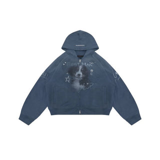 [MASONPRINCE] 400G Heavyweight Cotton Zip-Up Hoodie
