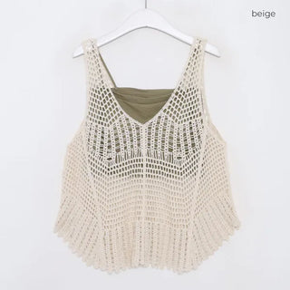 Net knit camisole set