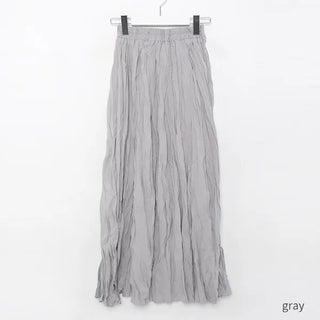 Shirred long skirt