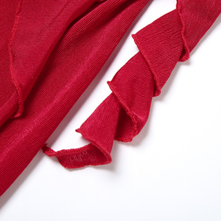 Cowl neck flower applique solid mini dress