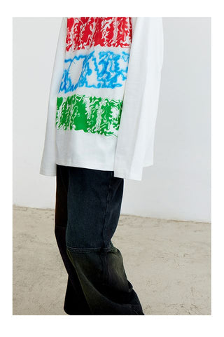 CONP spray-painted long sleeves (white)