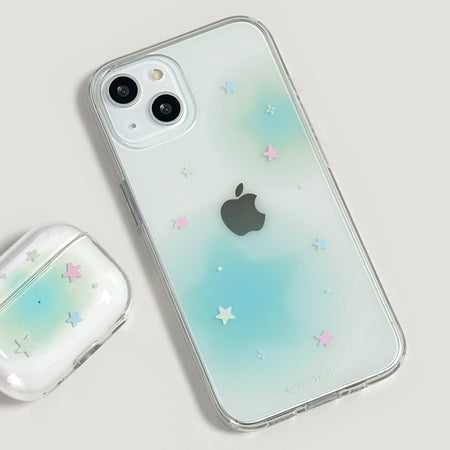 (glossy hard) Sparkling Strawberry phone case - Coral