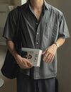 Linen Pigment Short Sleeve Shirt (10 colors)