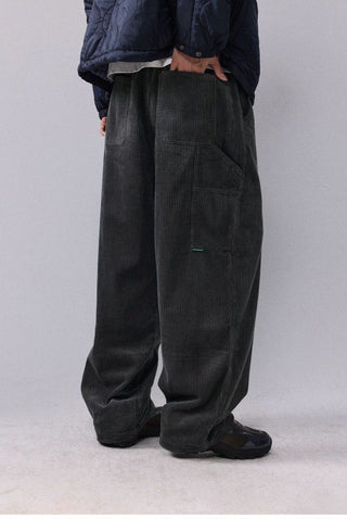 [Monterest] Washed Wide Wale Corduroy Work Pants