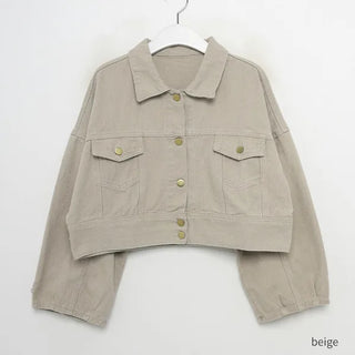 Cotton cropped jacket