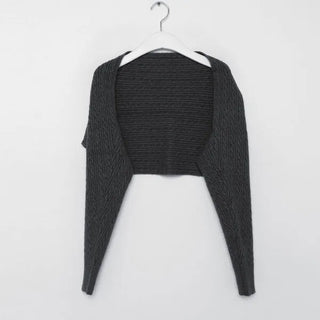 Cable cardigan & sleeveless knit set