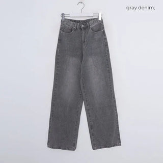 Wide-fit denim pants