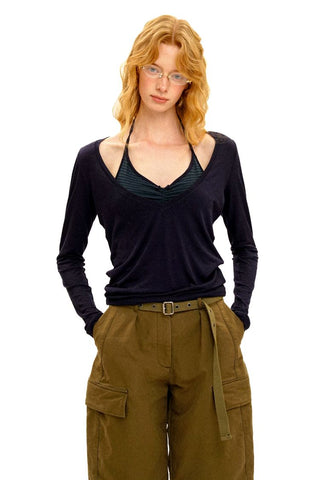 [Moromoro2] V-Neck Halter Layered Top