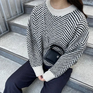 Herringbone Round Knit