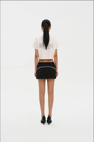 [MASONPRINCE] Receipt Tag Raw Edge Short Sleeve T-Shirt