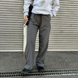 Nylon wide-leg pants