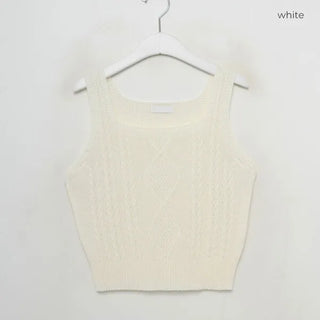 Linen Square Sleeveless Knit