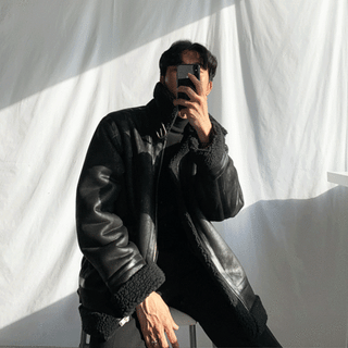 Budget-friendly oversized shearling jacket