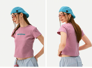 [Monterest] Slim Fit Logo Crewneck T-Shirt