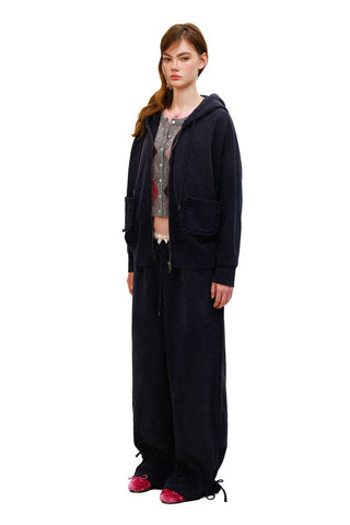 [Moromoro2] Combed Cotton Lace Hoodie &  Sweatpants