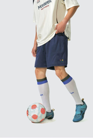 [Monterest] Embroidered Mesh Athletic Shorts