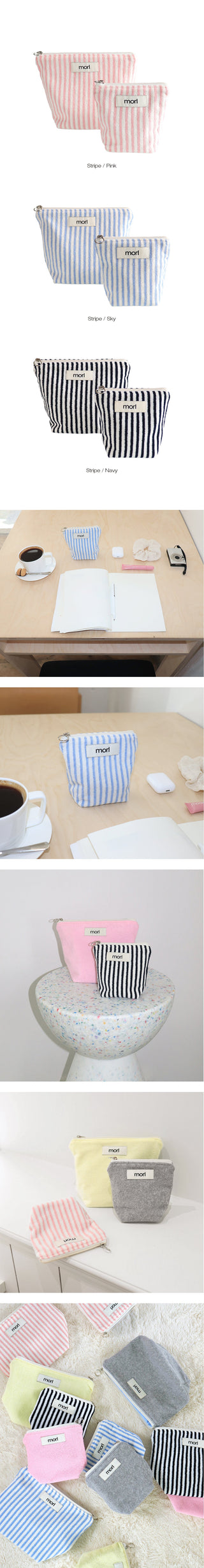 Mellow pouch S (Stripe/3color)