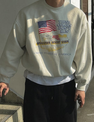 USA Storm Pigment Brushed Sweatshirt (3 colors)