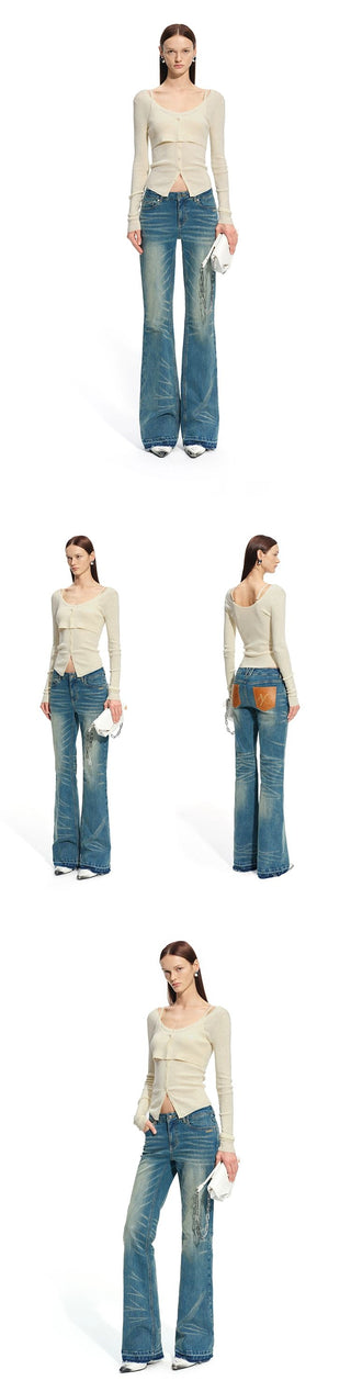 [NOTAWEAR] Layered Cami Knit Cardigan