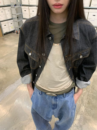 NEVERSEEZ Raw Denim Jacket