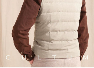 [CULTUM] Tailored Down Vest with Notch Lapel