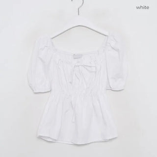 2-way Shirred Ribbon Blouse