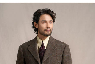 [CULTUM] 1930s Wool Herringbone Check Blazer