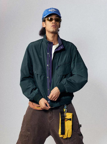 [Monterest] Water-Resistant Stand Collar Work Jacket
