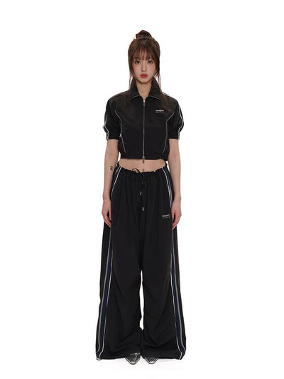 [moromoro2] Line Zip-up Track Jacket/Pants