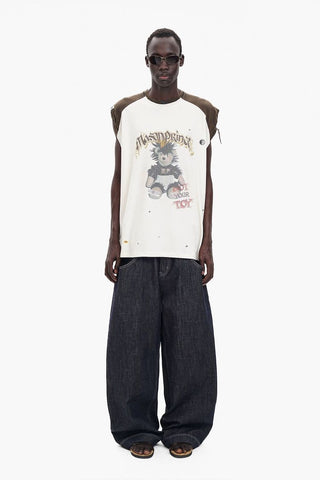 [MASONPRINCE] Punk Bear Raglan Sleeve Top