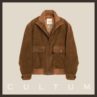 [CULTUM] Italian A1 Flight Suede Bomber Jacket