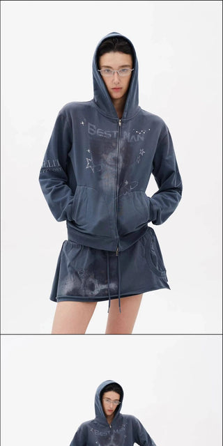 [MASONPRINCE] 400G Heavyweight Cotton Zip-Up Hoodie