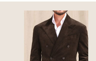 [CULTUM] Double-Breasted Cotton Corduroy Suit Set