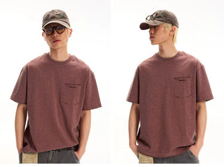 [Monterest] Speckled Yarn Workwear Pocket Tee