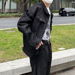 Black denim jacket