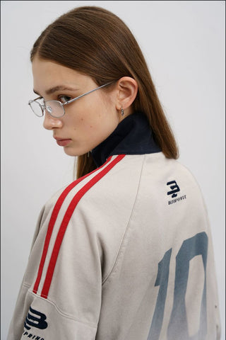 [MASONPRINCE] Racing Half-Zip Pullover