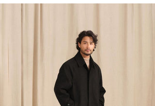 [CULTUM] Washed Cotton Balmacaan Coat