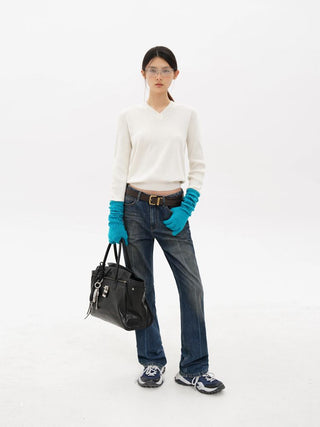 [MASONPRINCE] Wool Touchscreen Long Gloves