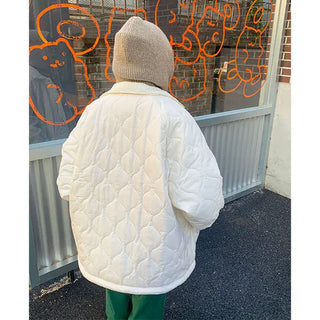 Oversized quilted down jacket