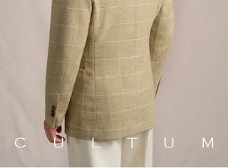 [CULTUM] 1930s Woolen Windowpane Blazer